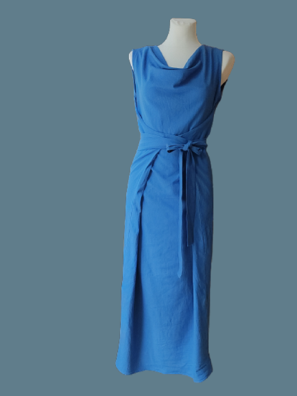 Sukienka regulowana MAE kolor niebieski